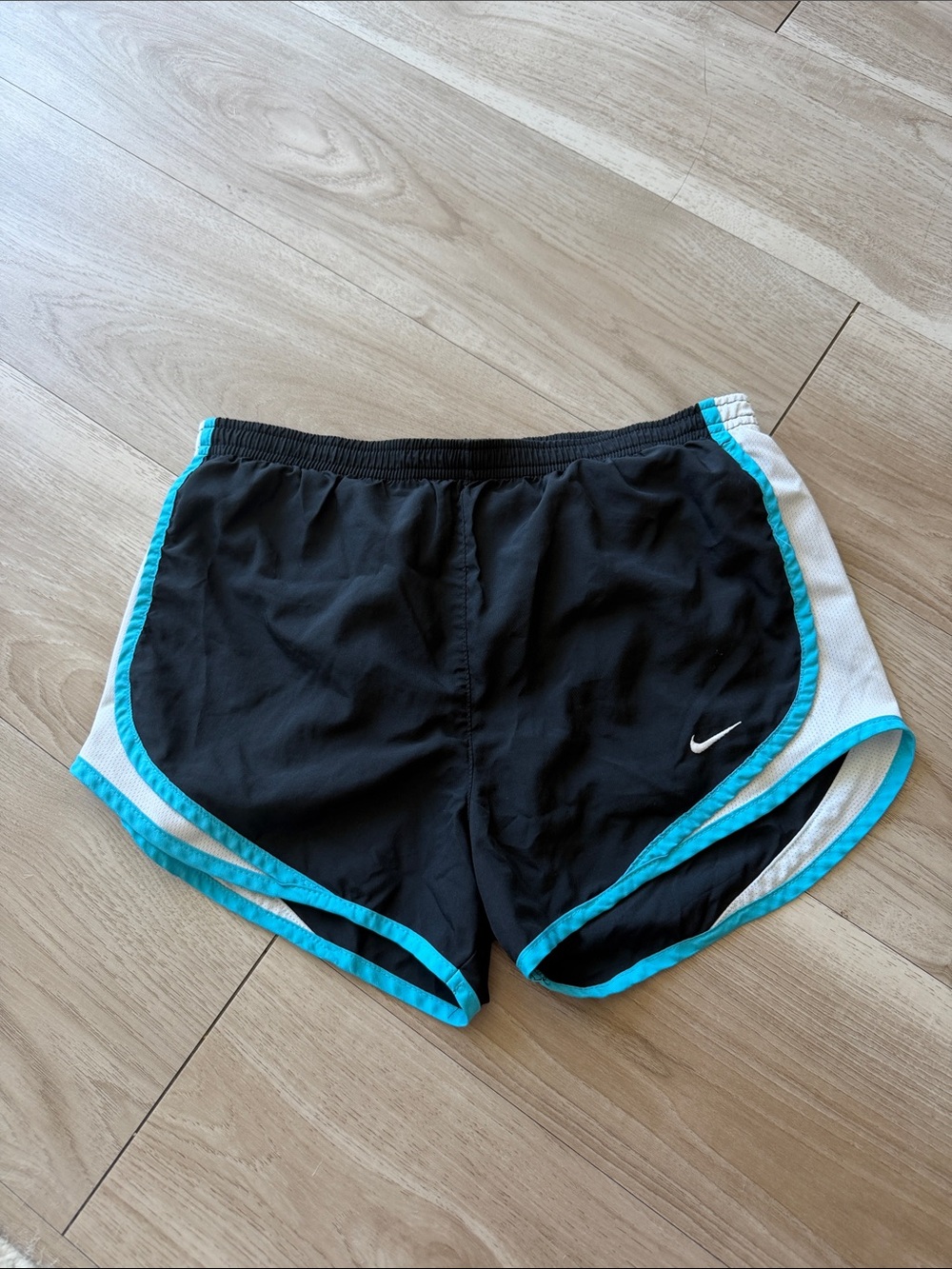 Nike Black Running Shorts with Blue Trim
